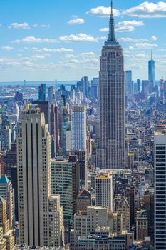 Empire State Building View from Rockefeller Center (Top of the Rock). Shooting Location: New York, Manhattan