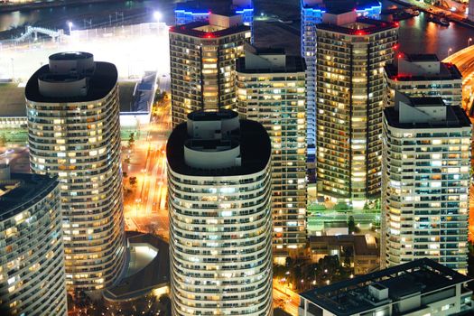 Mansion group of Minato Mirai. Shooting Location: Tokyo metropolitan area