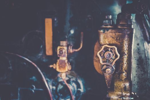Image of old steam engine equipment. Shooting Location: Tokyo metropolitan area
