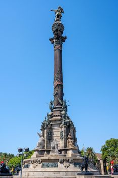 The Columbus Monument at the end of La Rambla in Barcelona