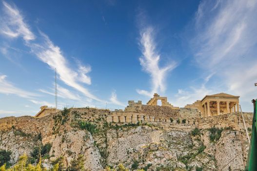 The Acropolis of Athens, Greece, with the Parthenon Temple during the day