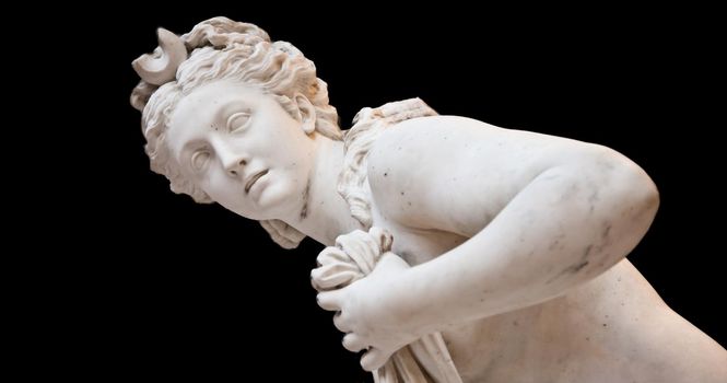 Paris, France - Circa August 2021: the perfect feminine beauty, classical Greek Venus statue