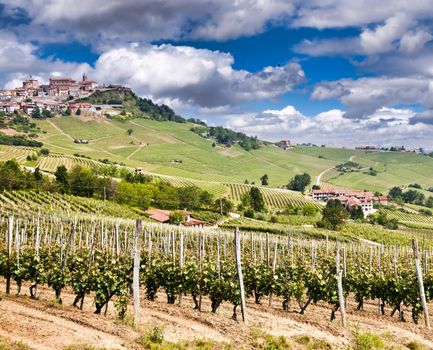 La Morra. Traditional village close to Barolo and Alba, in Piedmont Region, Italy.