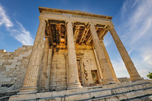 Caryatides, Erechtheion temple Acropolis in Athens, Greece