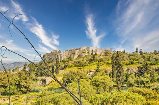 The Acropolis of Athens, Greece, with the Parthenon Temple during the day