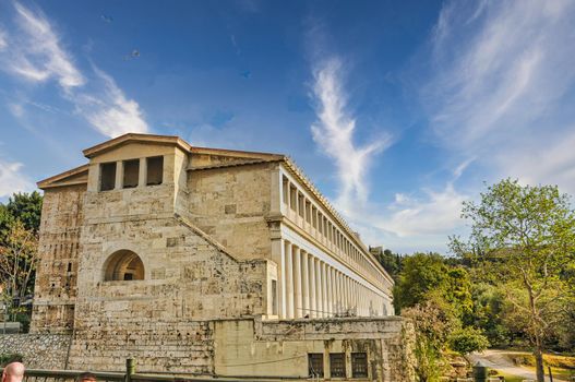 Ancient Agora of Athens with Temple of Hephaestus and Stoa of Attalos