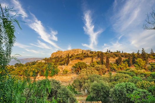 The Acropolis of Athens, Greece, with the Parthenon Temple during the day