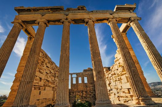 Caryatides, Erechtheion temple Acropolis in Athens, Greece