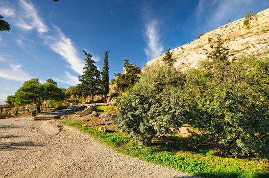 The Acropolis of Athens, Greece, with the Parthenon Temple during the day