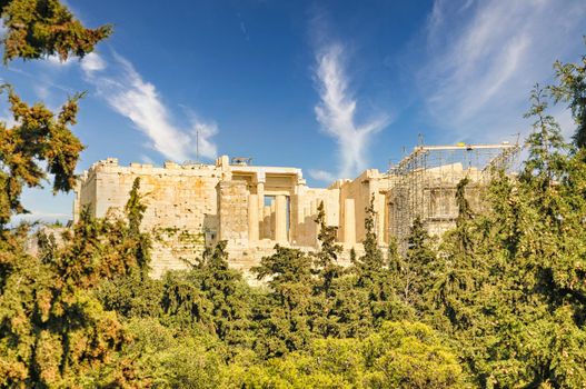 The Acropolis of Athens, Greece, with the Parthenon Temple during the day