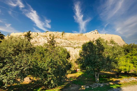 The Acropolis of Athens, Greece, with the Parthenon Temple during the day