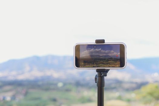 Set up a camera to shoot landscapes using your smartphone.