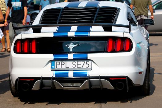 Wroclaw, Poland, August 22, 2021: beautiful fast muscle car Ford Mustang