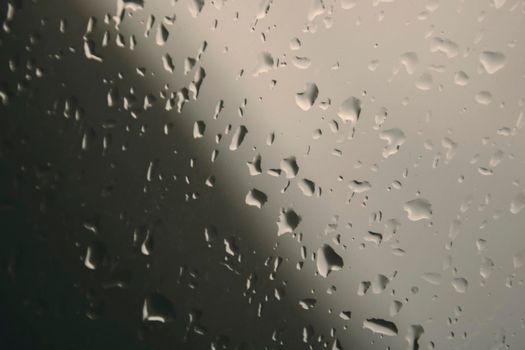 Water drops on a glass window