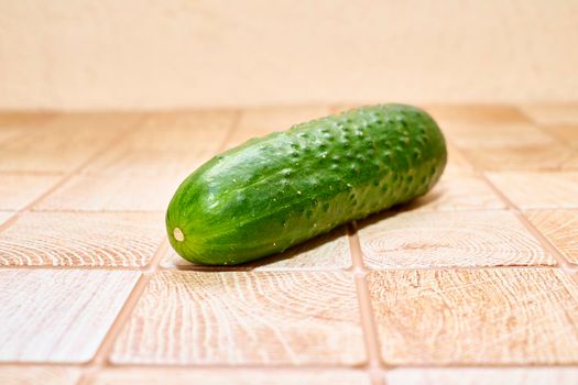 a long, green-skinned fruit with watery flesh, usually eaten raw in salads or pickled.