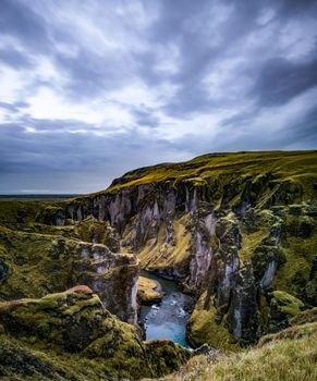 Fjadrargljufur Canyon unique landscape in Iceland