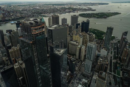 Views from one World Trade Center Building. Shooting Location: New York, Manhattan