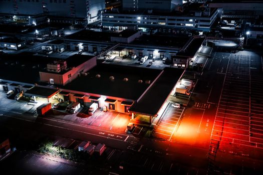Traffic images of Keihin Industrial Area. Shooting Location: Kawasaki City, Kanagawa Prefecture