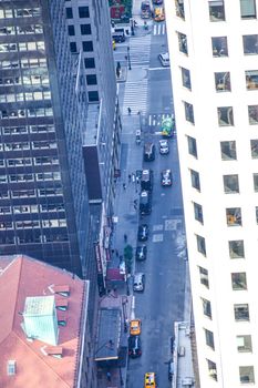 Transportation view from Rockefeller Center (top of the lock). Shooting Location: New York, Manhattan