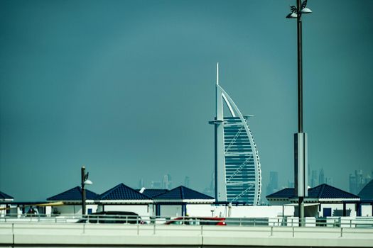 Bourgeeal Arab and Dubais townscape. Shooting Location: Dubai