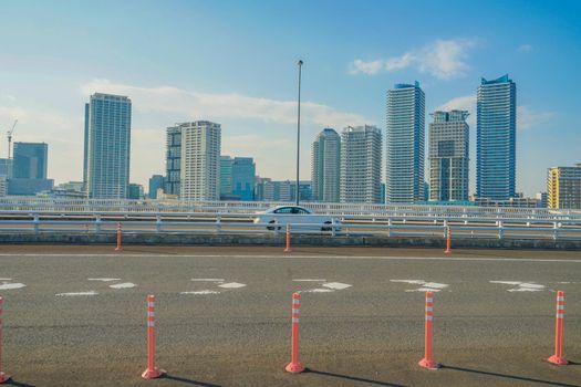 Yokohama Minato Mirai city and road. Shooting Location: Yokohama-city kanagawa prefecture