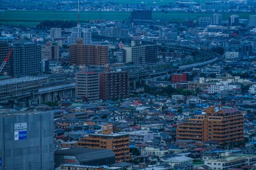Sendai cityscape (from the Aer Observatory). Shooting Location: Sendai, Miyagi Prefecture