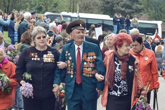 PYATIGORSK, RUSSIA - MAY 09, 2017: The veterans on a Victory Day