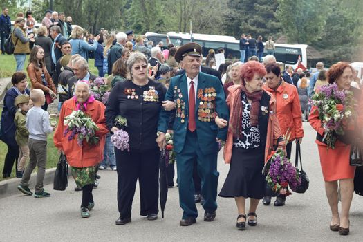 PYATIGORSK, RUSSIA - MAY 09, 2017: The veterans on a Victory Day