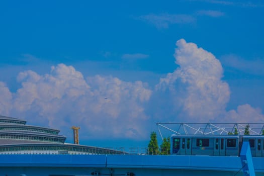 Yurikamome Tokyo Rinkai High-speed Railway and Credit Cloud. Shooting Location: Tokyo metropolitan area