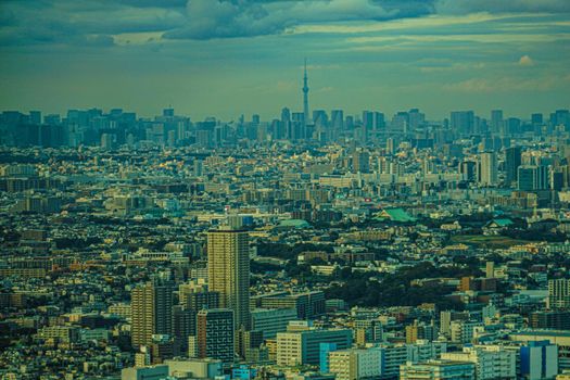 Yokohama Landmark Tower Observatory View from Yokohama Cityscape and Sunset View. Shooting Location: Yokohama-city kanagawa prefecture