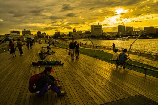 Dusks Great Bridge. Shooting Location: Yokohama-city kanagawa prefecture