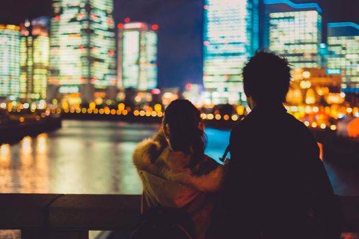 Night view of Yokohama Minato Mirai. Shooting Location: Yokohama-city kanagawa prefecture