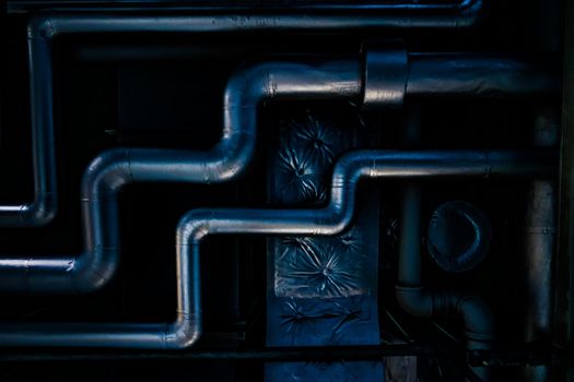 Factory Ceiling Piping Image. Shooting Location: Sendai, Miyagi Prefecture
