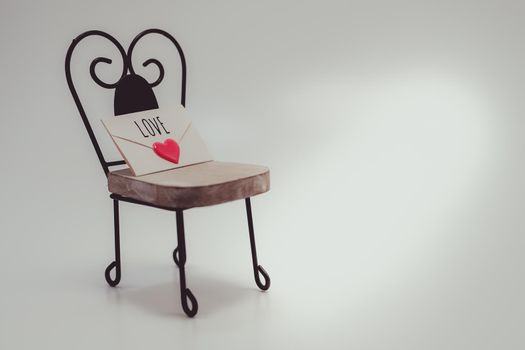 Love letter and chair image. Shooting Location: Yokohama-city kanagawa prefecture