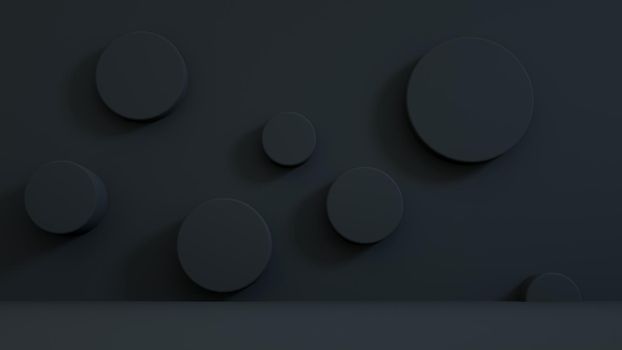 3d rendering minimal dark grey background scene, minimal abstract background illustration