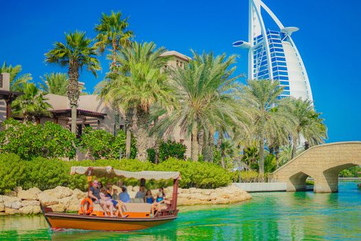Bourge Al Arab and the blue sky (UAE Dubai). Shooting Location: Dubai