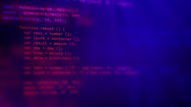 Abstract programming illustration. Cloud technology data security concept. Binary code internet technology.