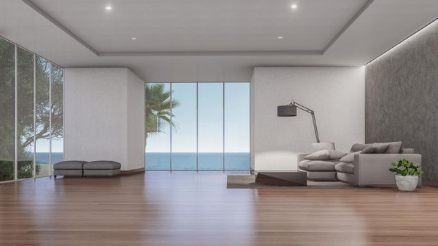 3D Interior Rendering Of Living Room Illustration