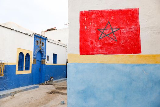 Street in Kasbah of the Udayas in Rabat City, Morocco