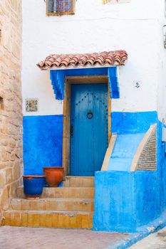 Street in Kasbah of the Udayas in Rabat City, Morocco