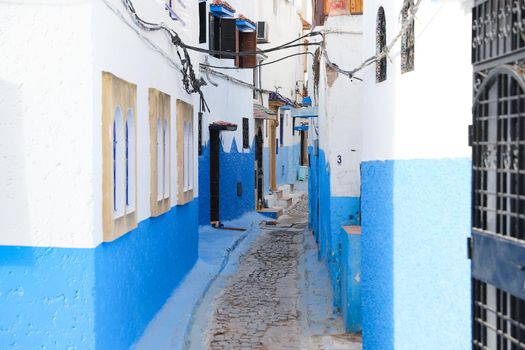 Street in Kasbah of the Udayas in Rabat City, Morocco