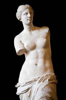 Paris, France - Circa August 2021: Venus de Milo, ancient statue commonly thought to represent Aphrodite