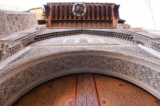 Door of a Building in Fez City, Morocco