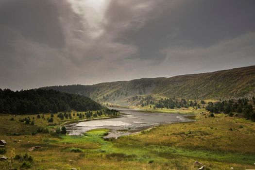 Lake in Lagunas de Neila in Burgos province in Spain