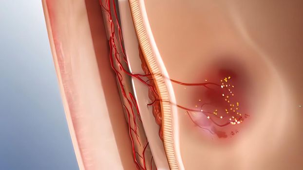 Glaucoma eye disease 3D illustration medical .