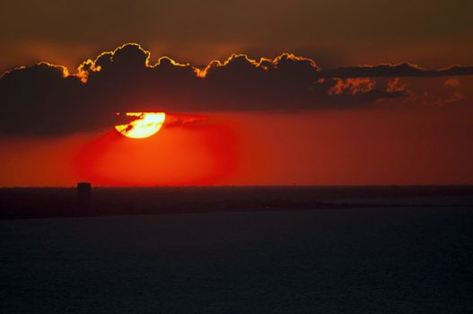 san bartolo park fantastic sunset landscape TO RIVIERA DI RIMINI