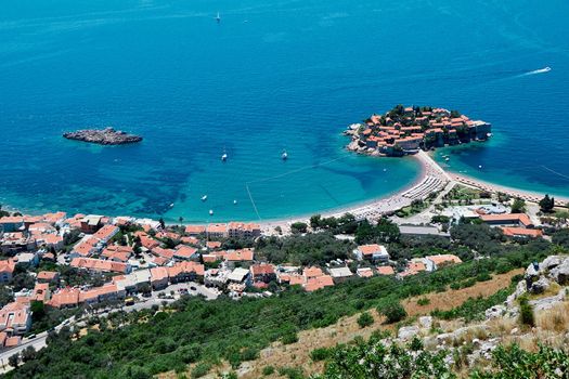 Adriatic coast and island in Montenegro sv Stefan