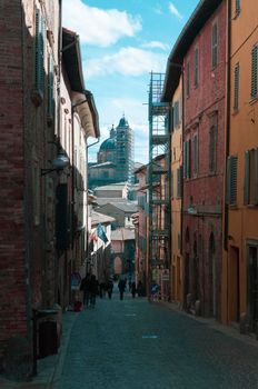 Urbino, city and World Heritage Site in the Marche region of Italy at sumemr