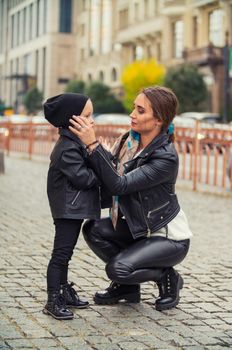 mom sat down next to her daughter