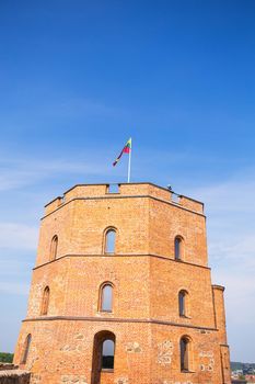 Tower Of Gediminas In Vilnius. Historic Symbol Of The City Of Vilnius And Of Lithuania Itself.